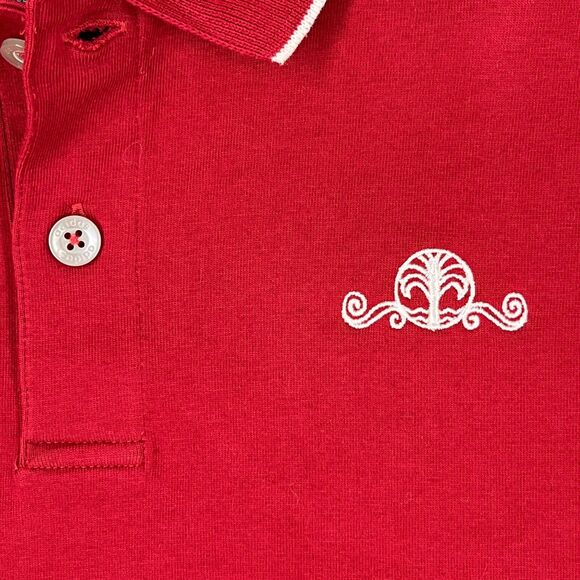 Adidas Shirt Mens Medium Red Polo Rugby Short-Sleeve Golf Club Climalite Stretch - Picture 5 of 11